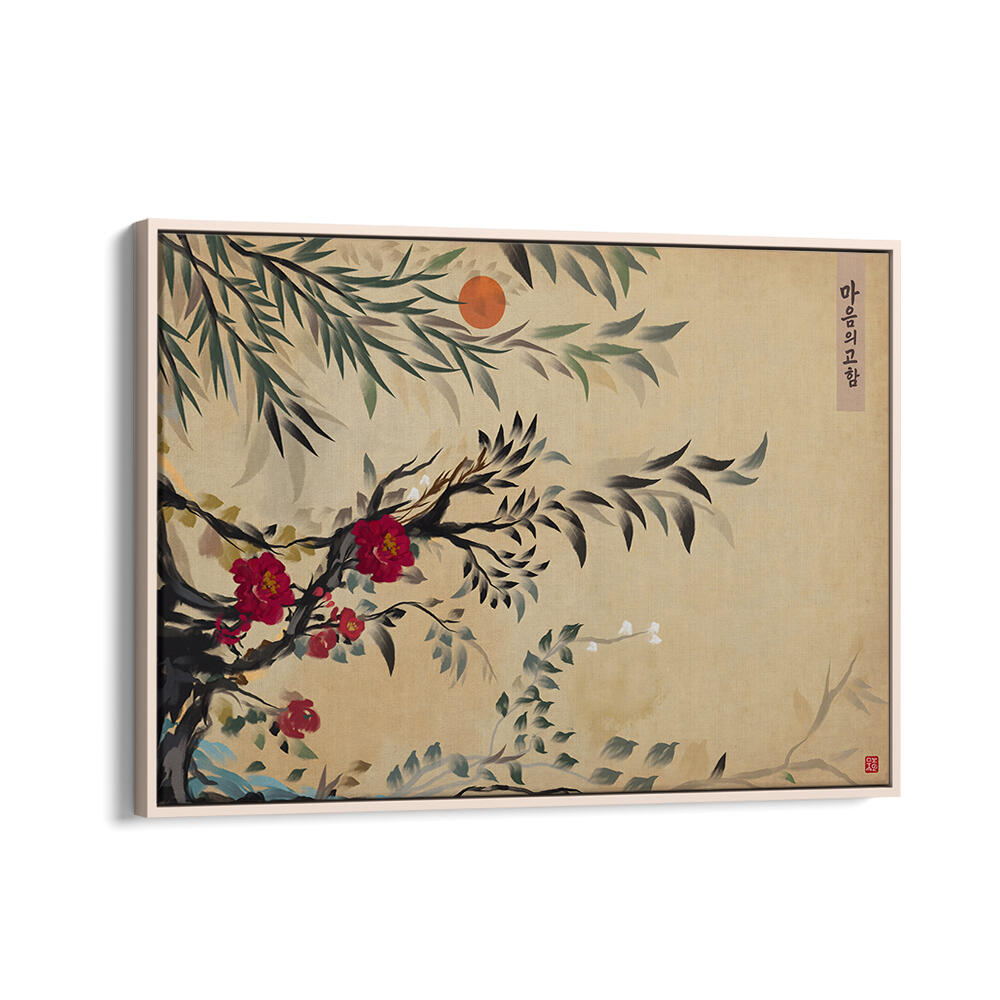 JOSEON ERA STYLE MINIMALISTIC PAINTING , FLORAL FLOWER PAINTINGS