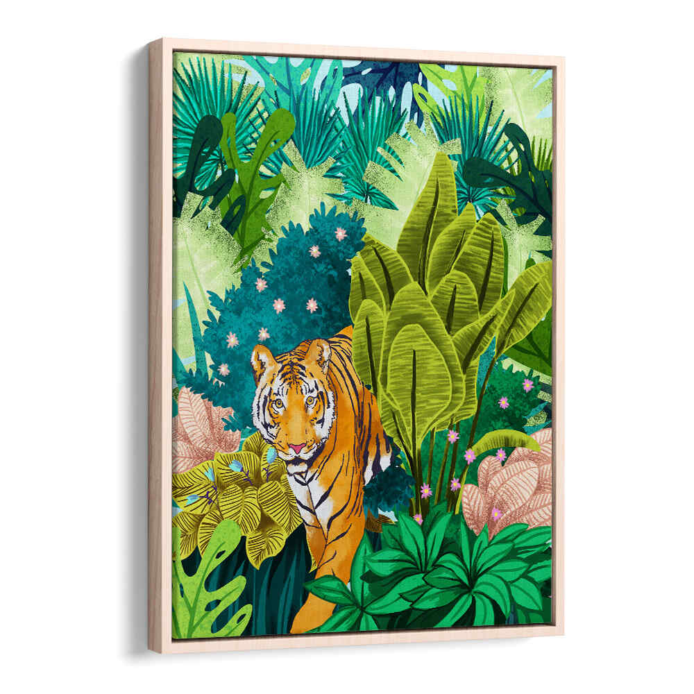 JUNGLE TIGER ART PRINT , ANIMAL PAINTINGS