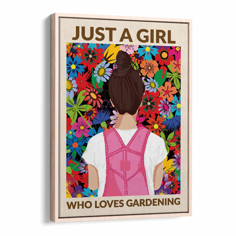 JUST A GIRL WHO LOVES GARDENING , QUOTES & TYPOGRAPHY POSTERS