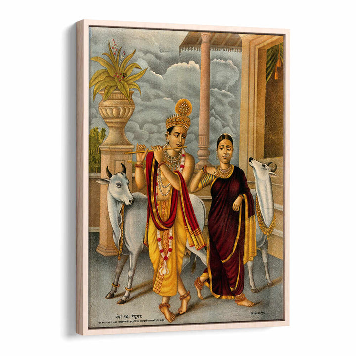KRISHNA PLAYING THE FLUTE TO A DANCING RADHA