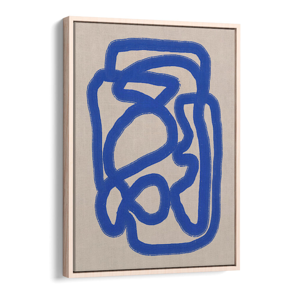 LINE ART IN COBALT BLUE IV , LINE ART PAINTINGS