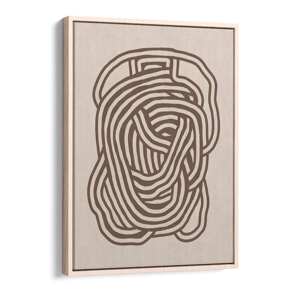 LINE ART ORGANIC SHAPE IN BEIGE , LINE ART PAINTINGS