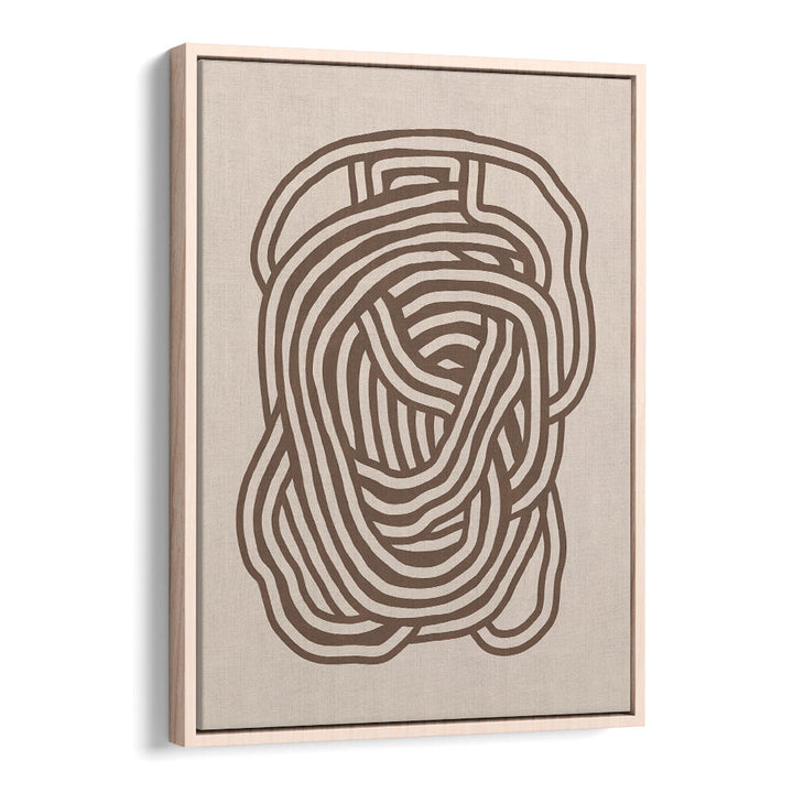 LINE ART ORGANIC SHAPE IN BEIGE , LINE ART PAINTINGS