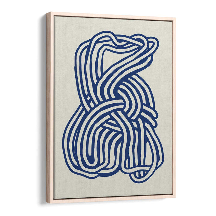 LINE ART ORGANIC SHAPE IN BLUE II  , LINE ART PAINTINGS