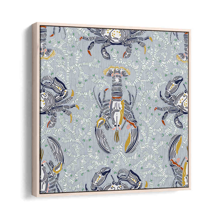 Vibrant LOBSTER AND CRAB COASTAL IV, BEACH PAINTINGS showcasing coastal beauty, perfect for beach-inspired decor.