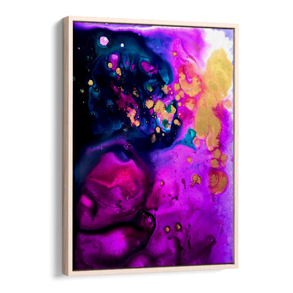 MAGENTA AND GOLD TOPOGRAPHY , ABSTRACT PAINTINGS