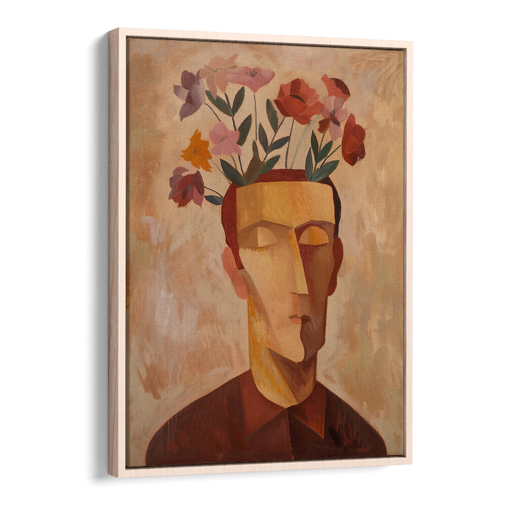 MAN WITH FLOWERS , PORTRAITS & FIGURATIVE ILLUSTRATIONS