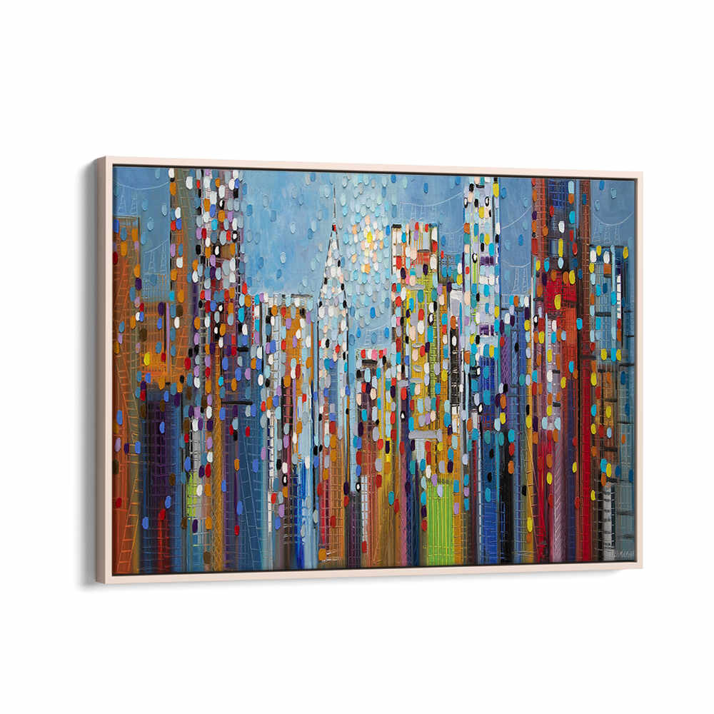 MANHATTAN SKYLINE , MODERN IMPRESSIONISM PAINTINGS