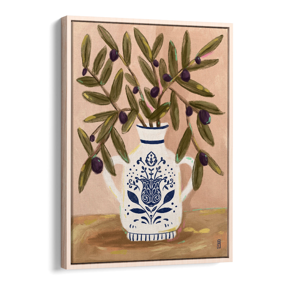 OLIVE BRANCHES IN A POT PAINTING