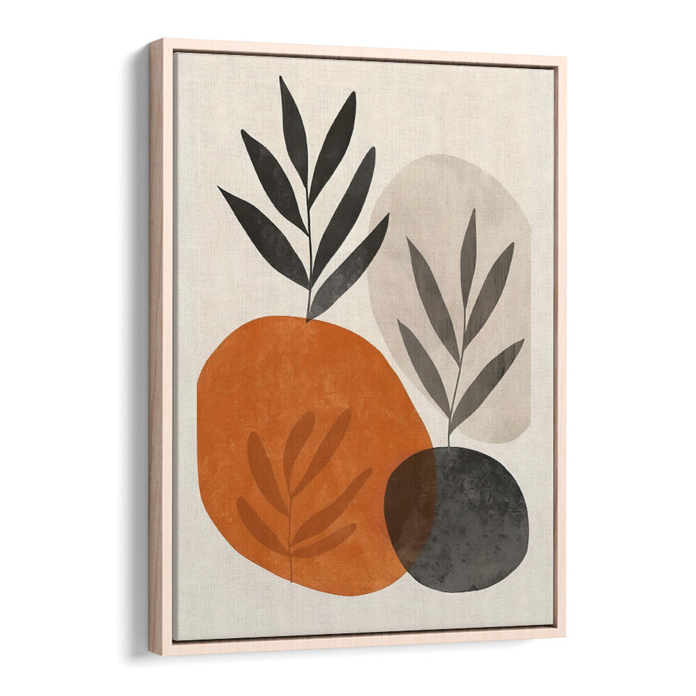 PAINTED SHAPES AND PLANTS III , BOHO ART PAINTINGS