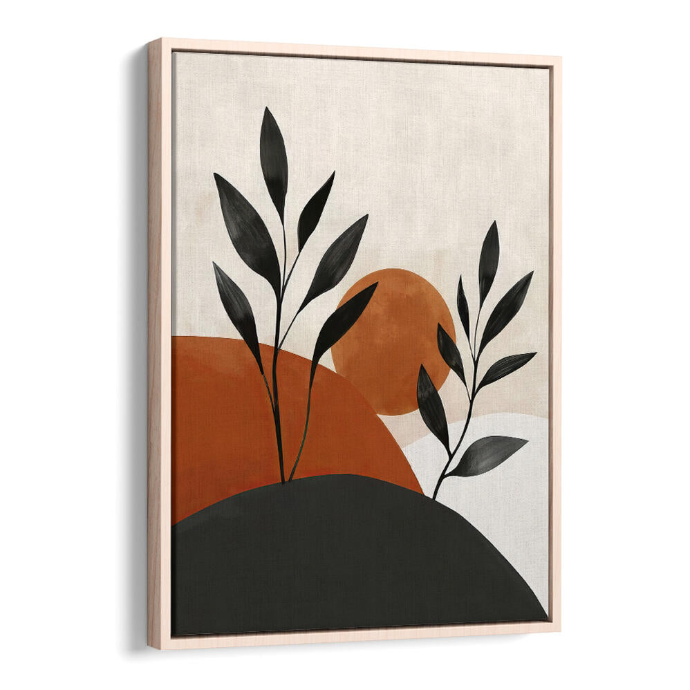 PAINTED SHAPES AND PLANTS I , BOHO ART PAINTINGS