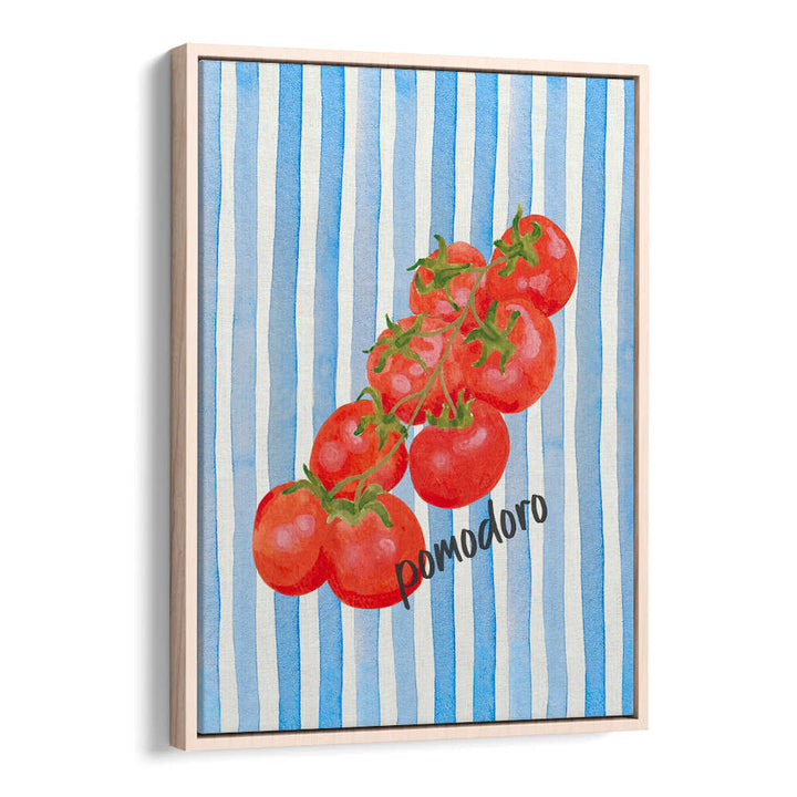 POMODORO ON BLUE STRIPES , KITCHEN POSTERS