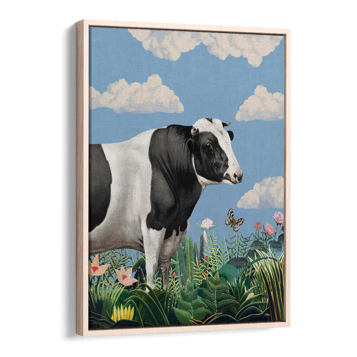 PORTRAITS OF HAPPY COWS , ANIMAL PAINTINGS