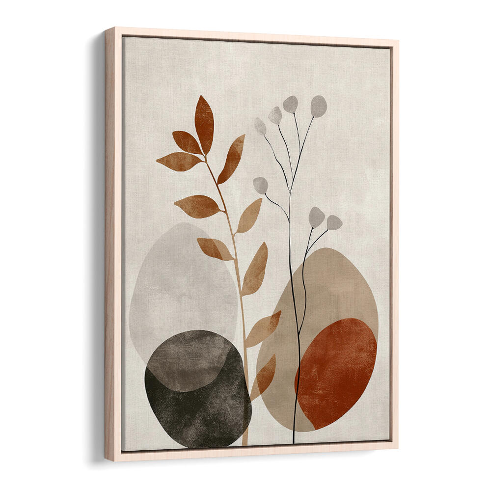 POSTER EARTHY GEO VIII , FLORAL FLOWER PAINTINGS