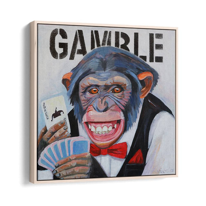 Vibrant PRIMATE'S POKER FACE, COMIC POSTERS showcasing a playful monkey in a tuxedo, perfect for art lovers.
