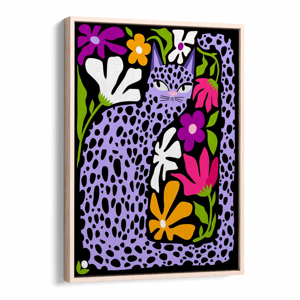 PURPLE CAT IN HIDING , FASHION POSTERS
