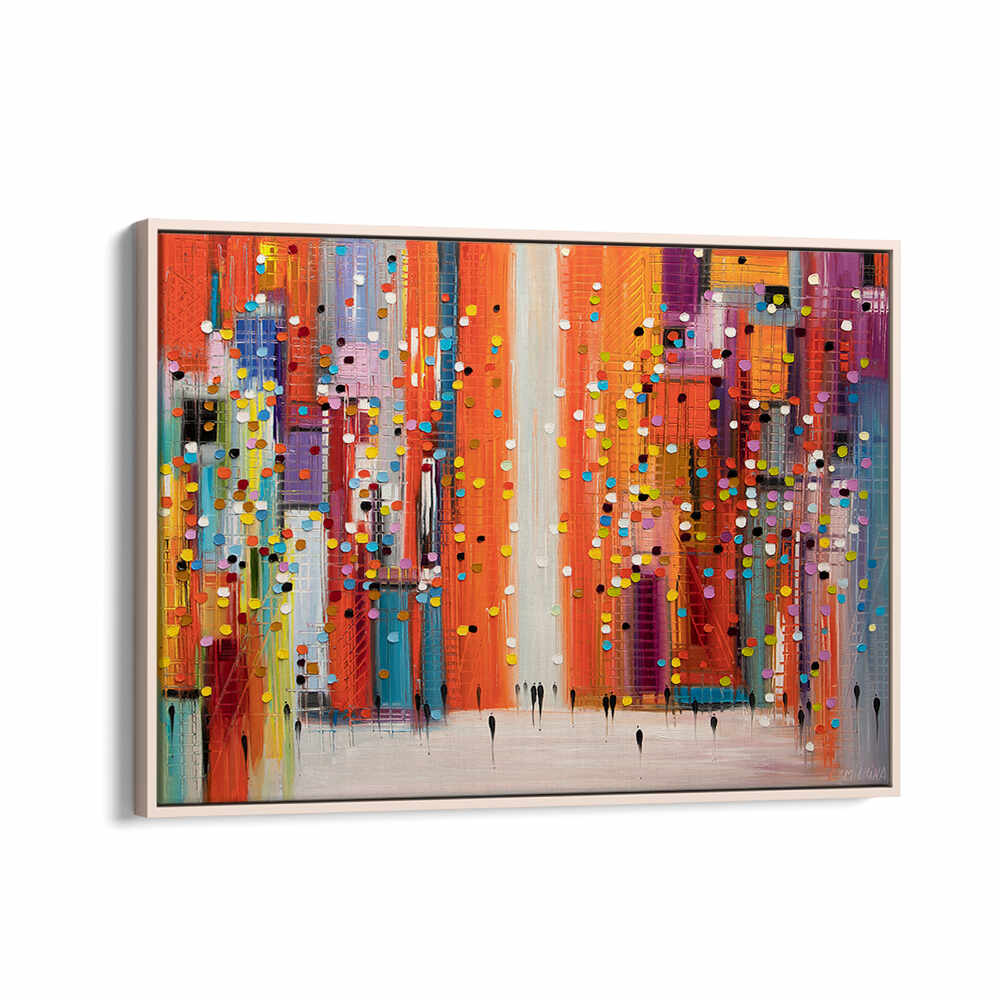 RED SKY AT MORNING , MODERN IMPRESSIONISM PAINTINGS