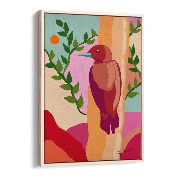 RUFUS WOODPECKER ABSTRACT ART