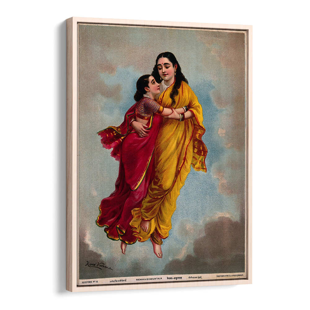 SAKUNTALA AND HER MOTHER FLY TOWARDS HEAVEN