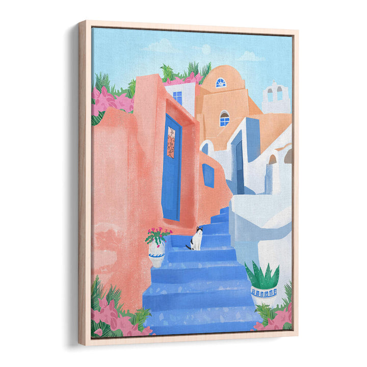 SANTORINI STREET , TRAVEL POSTERS
