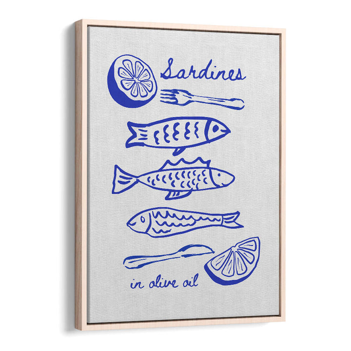 SARDINES IN OLIVE OIL BLUE , BAR & CAFE ART