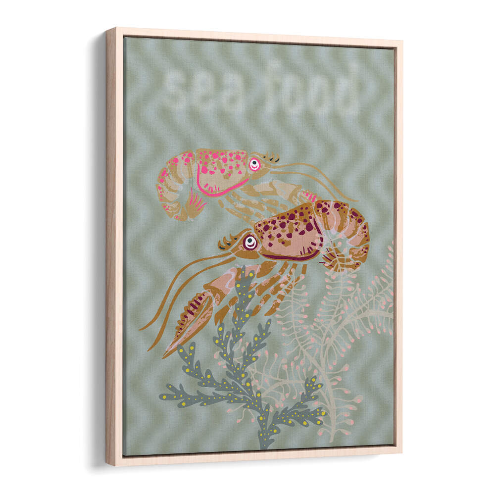 Colorful SEA FOOD V, BEACH PAINTINGS featuring vibrant sea creatures, perfect for enhancing coastal home decor.