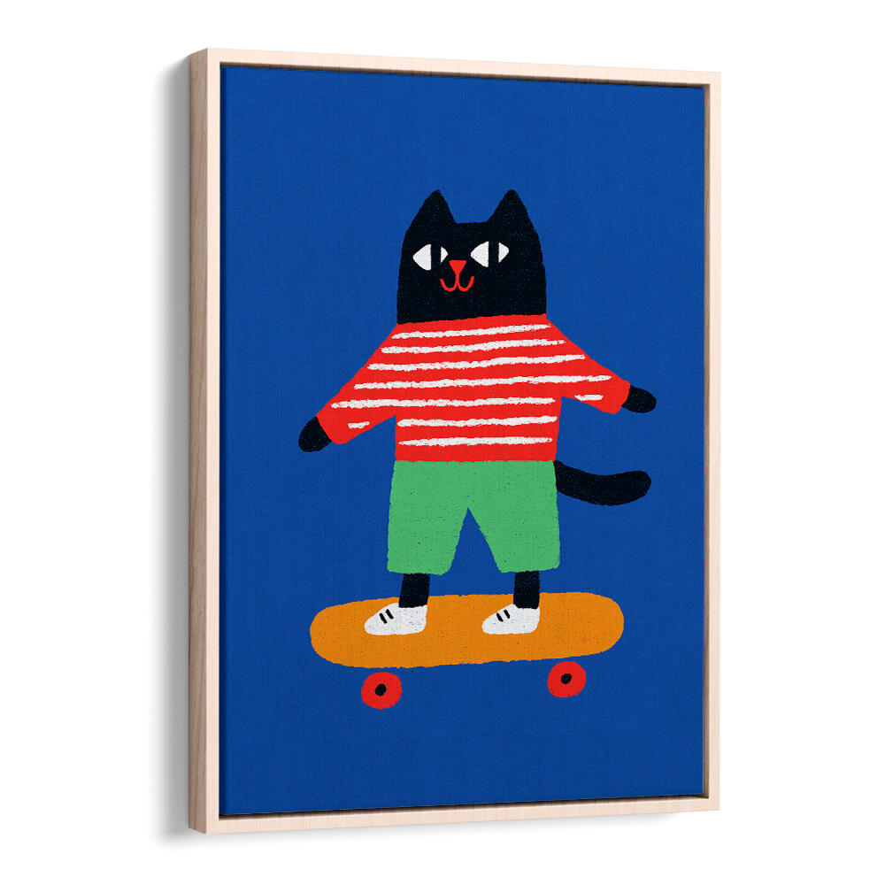 SKATING CAT , KIDS ROOM PAINTINGS