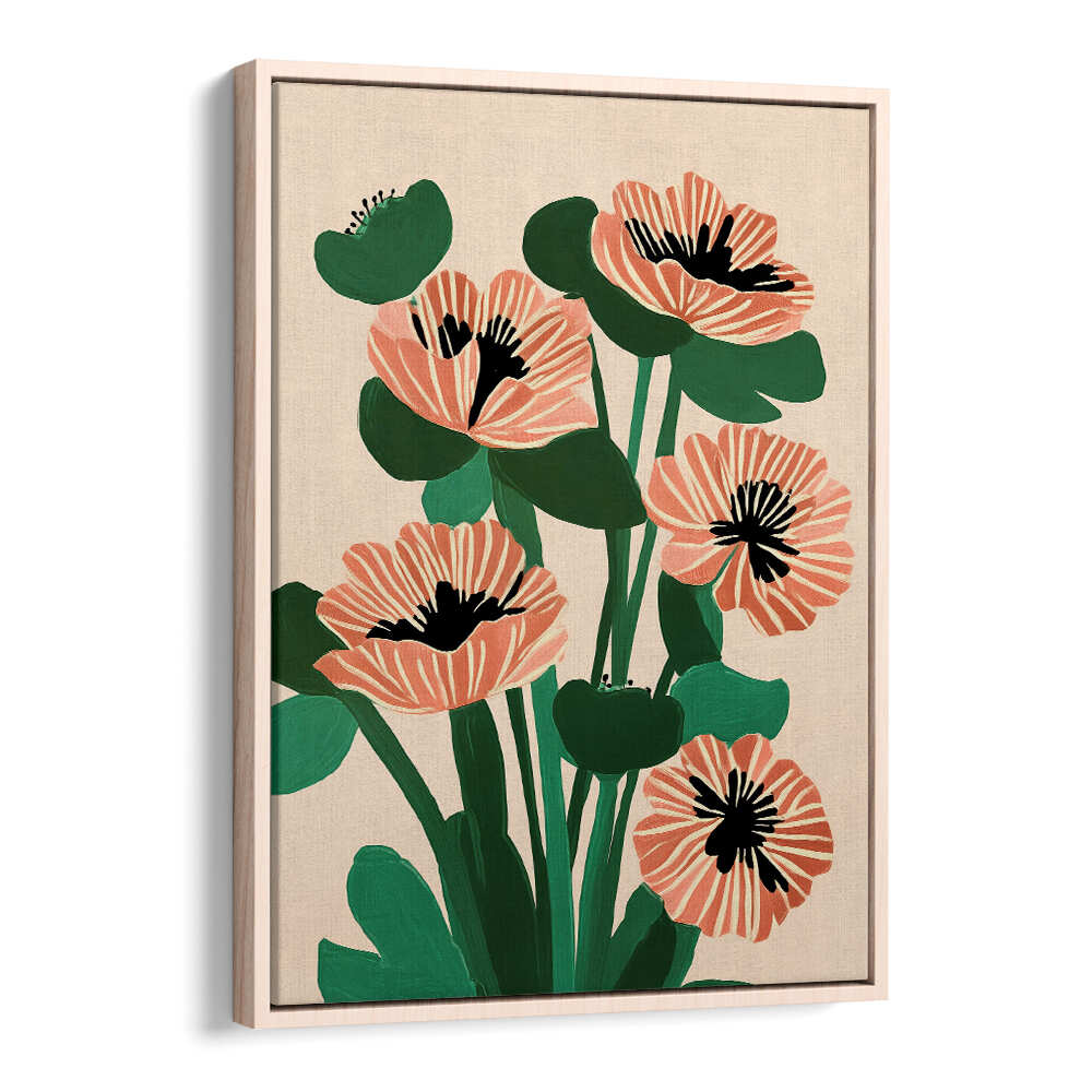 MODERN WILD POPPIES , FLORAL FLOWER PAINTINGS