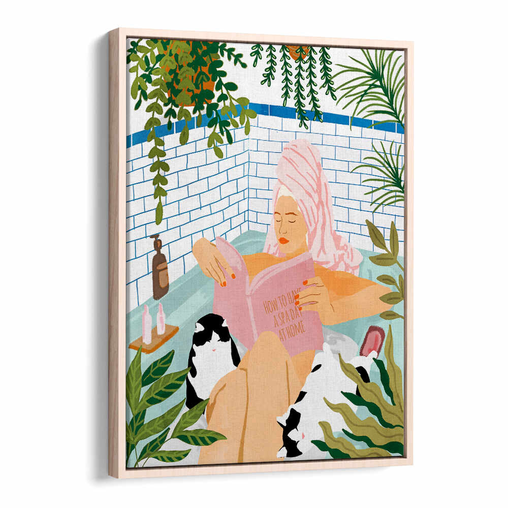 SPA DAY AT HOME , PORTRAITS & FIGURATIVE ILLUSTRATIONS