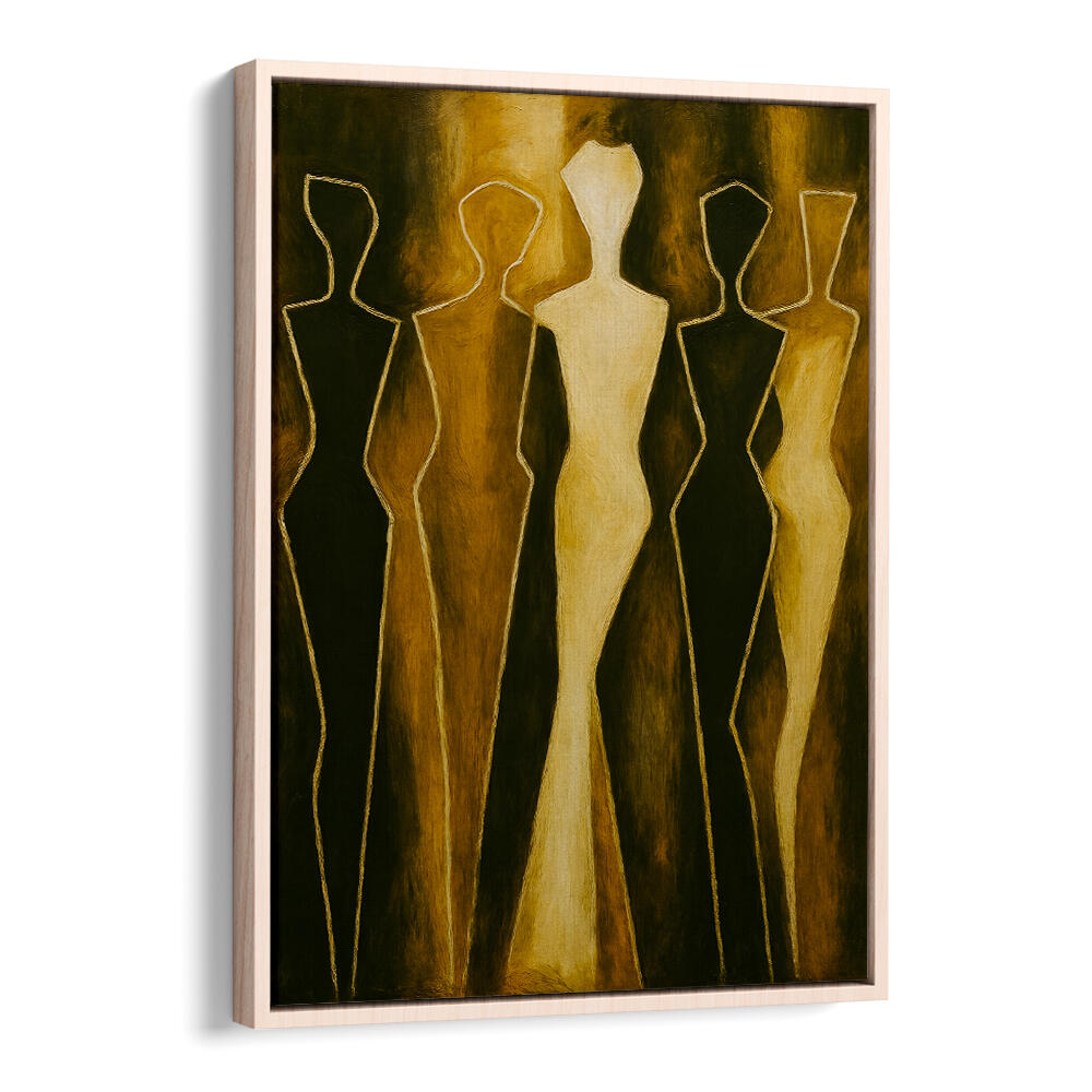 STATUES IN THE GLOW , EXPRESSIONISM PAINTINGS