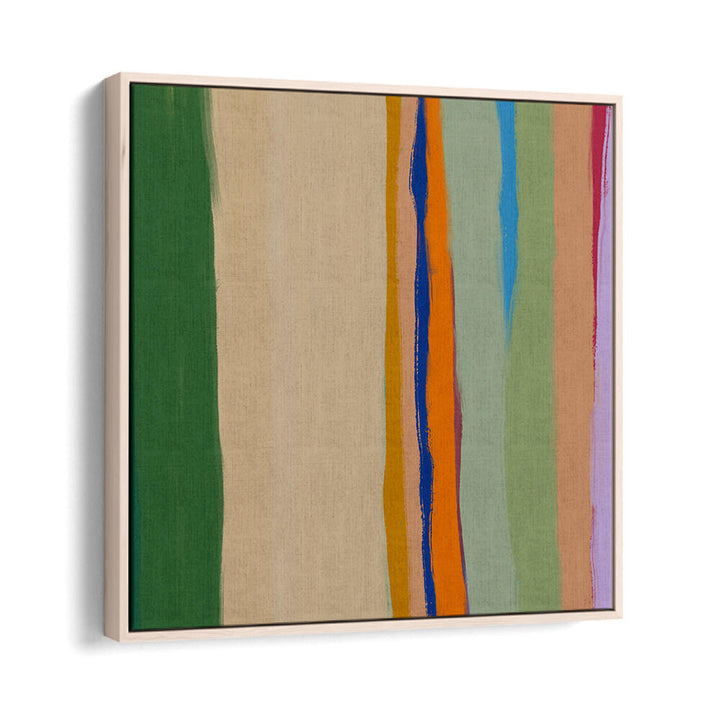 STRIPES WITH EARTHY GREENS , ABSTRACT PAINTINGS