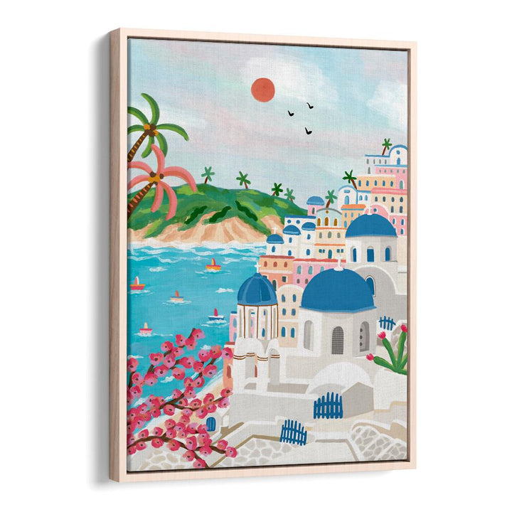 SUMMER IN SANTORINI , TRAVEL POSTERS