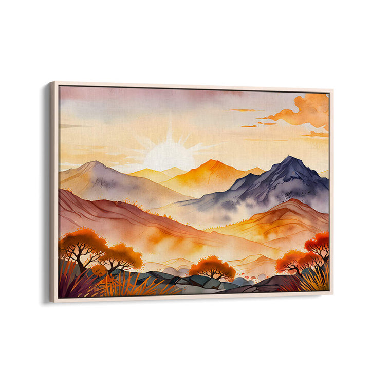 SUNLIT TREES AND SHADOWED VALLEYS , LANDSCAPE PAINTINGS