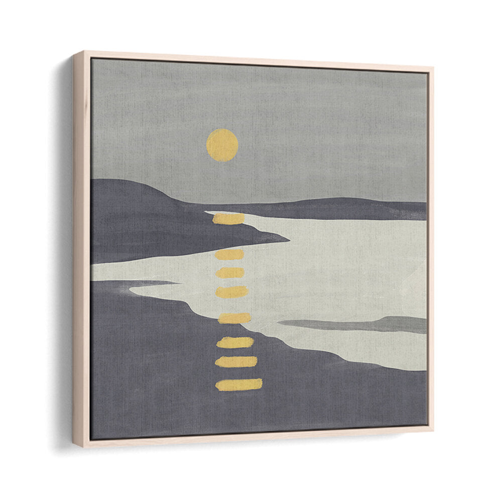 SUNSET OVER TRANQUIL LAKE , LANDSCAPE PAINTINGS