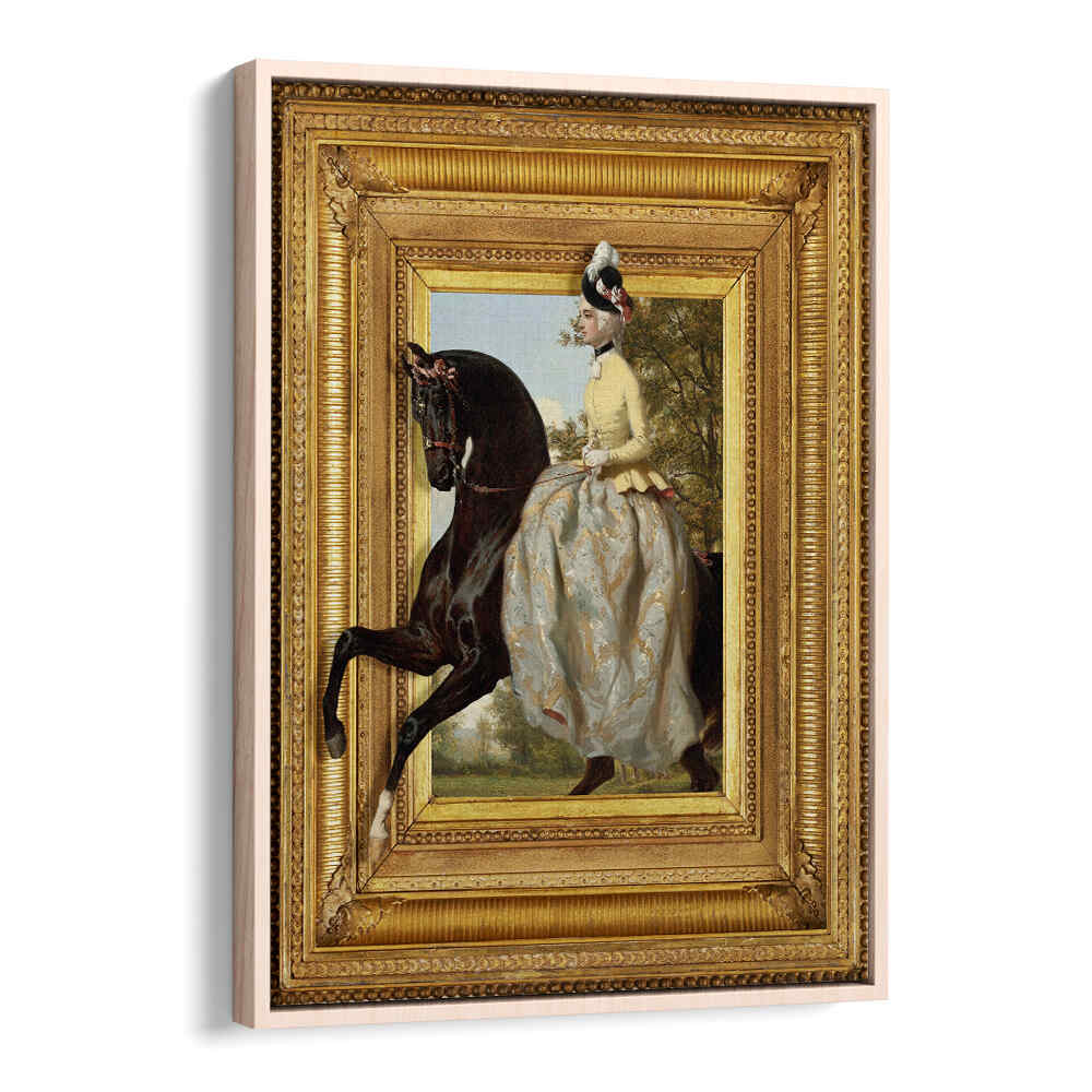 THE LADY AND HER HORSE , ANIMAL PAINTINGS