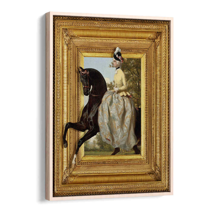 THE LADY AND HER HORSE , ANIMAL PAINTINGS