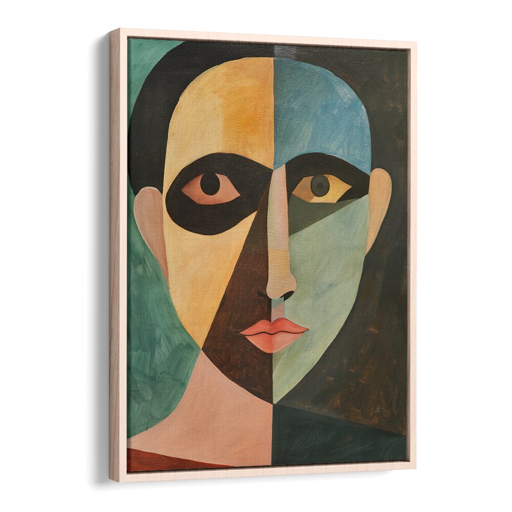 Abstract artwork titled THE MAN IN GREEN, PORTRAITS showcasing unique figurative illustration. Perfect for modern decor.