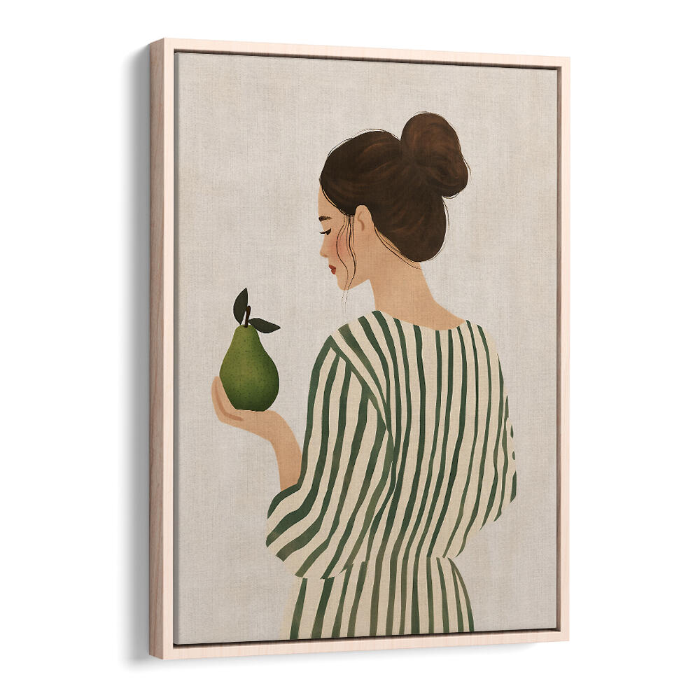 THE WOMAN AND THE PEAR , PORTRAITS & FIGURATIVE ILLUSTRATIONS