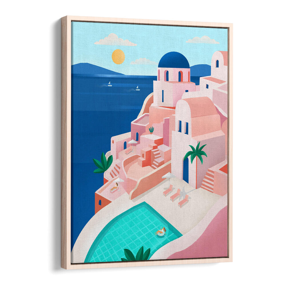 TRANQUIL MEDITERRANEAN COASTAL SCENE , TRAVEL POSTERS