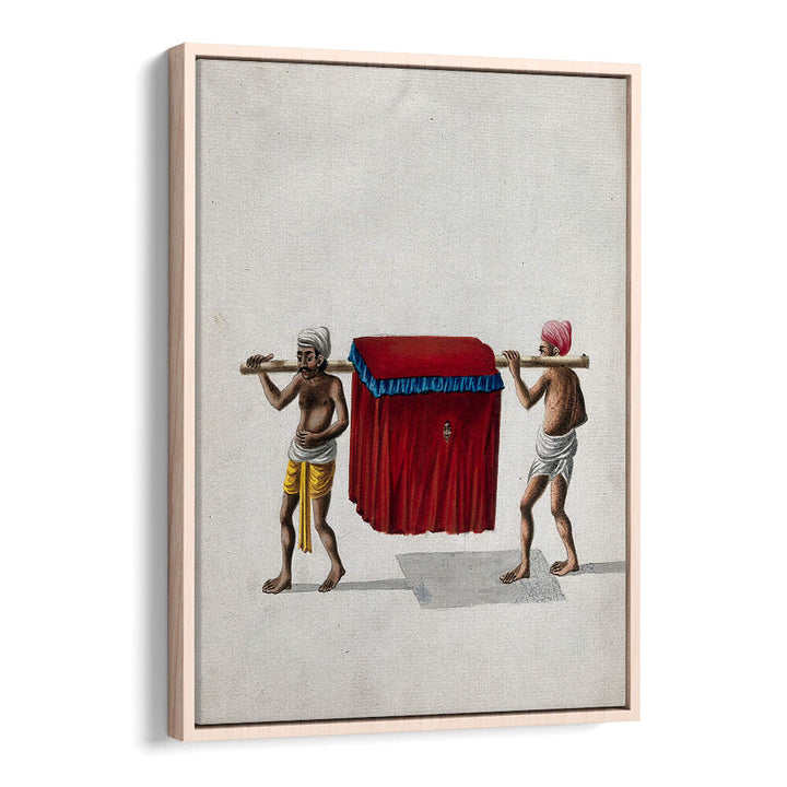 TWO MEN CARRYING A COVERED PALAQUIN