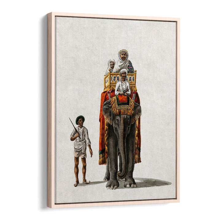 TWO MEN RIDING ON A ELEPHANT