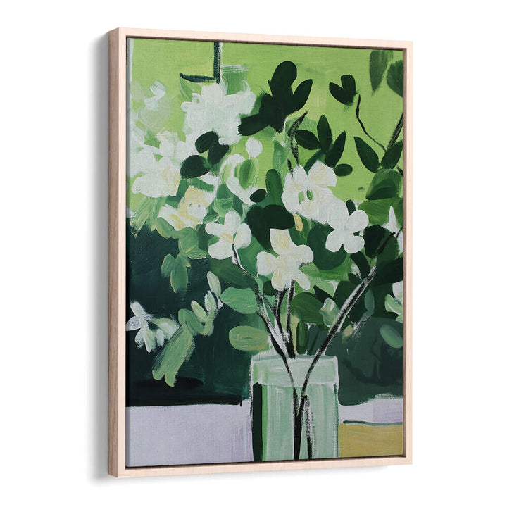 VIBRANT GREEN PALETTE , FLORAL FLOWER PAINTINGS