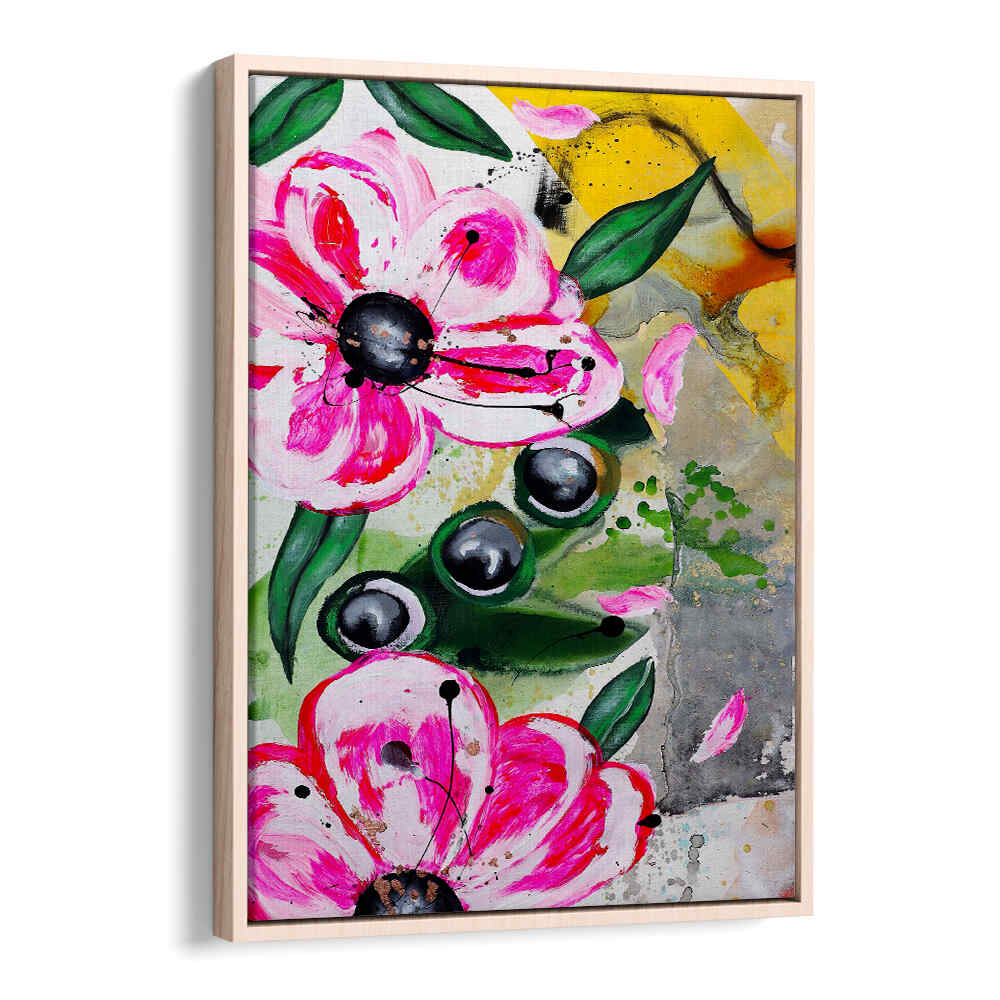 VIBRANT PINK FLOWERS BT , FLORAL FLOWER PAINTINGS
