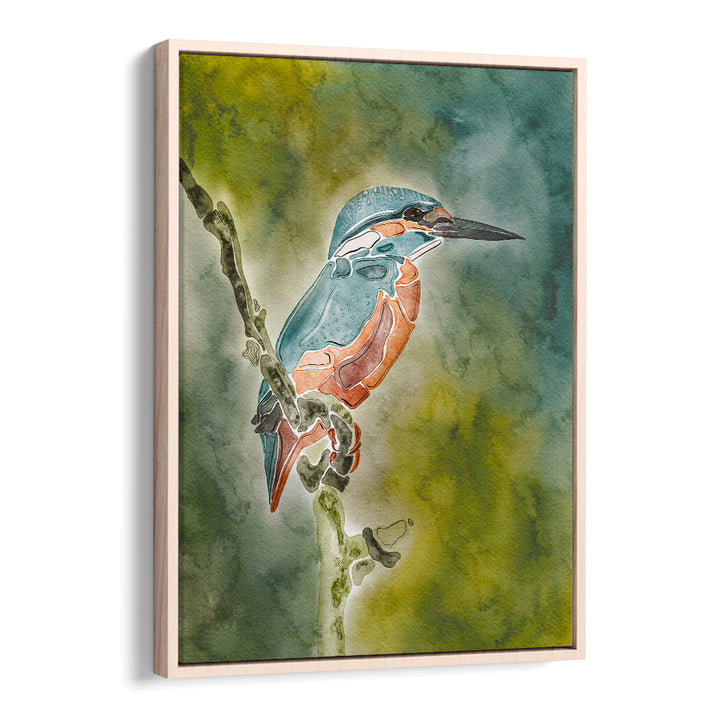 VIBRANT WATERCOLOR KINGFISHER