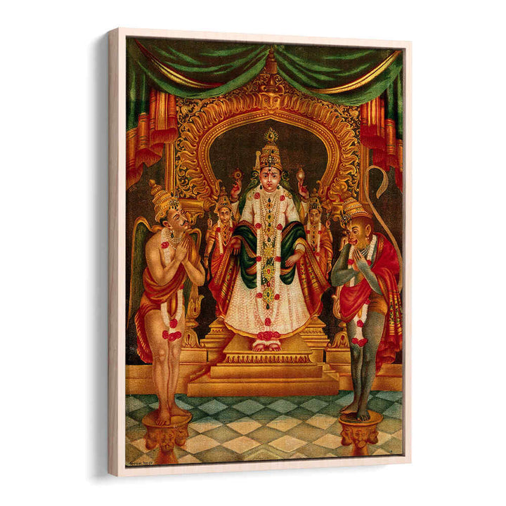 VISHNU PORTRAYED WITH HANUMAN AND GARUDA