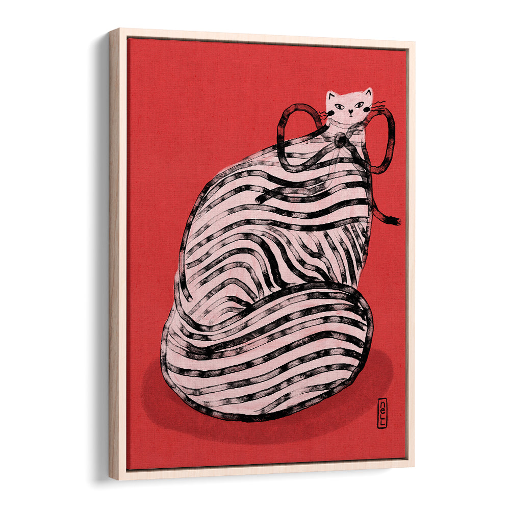 WHIMSICAL RED STRIPED CAT