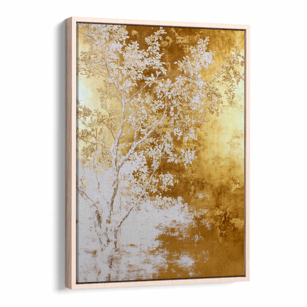 WHITE AND GOLD NATURE LANDSCAPE  , FLORAL FLOWER PAINTINGS