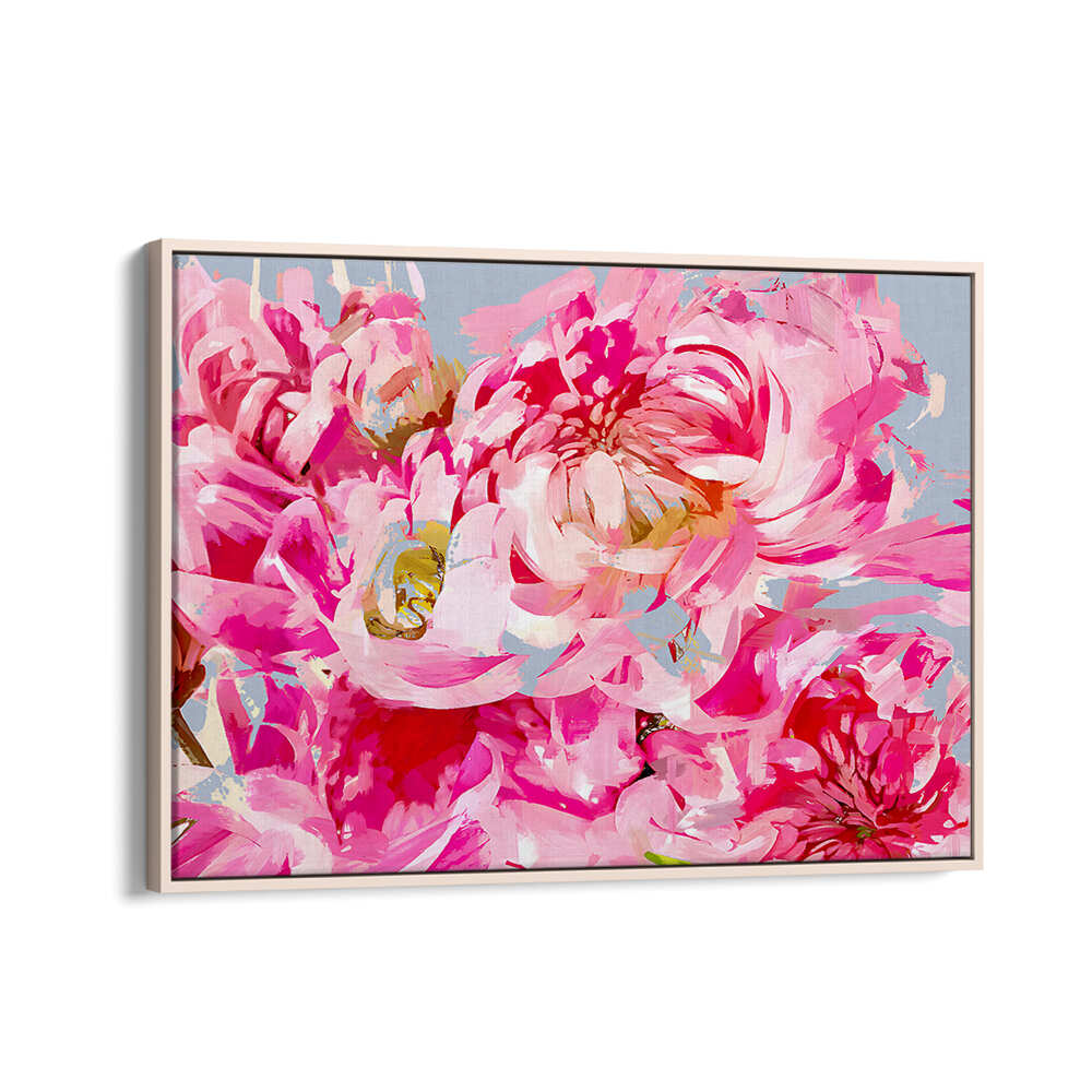 WILD PINK PEONIE , FLORAL FLOWER PAINTINGS