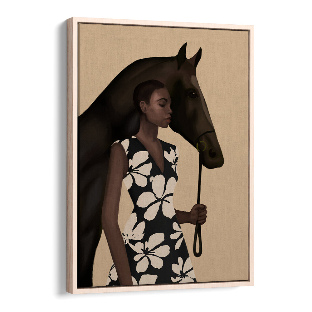 WOMAN WITH HORSE, SURREAL ART PRINTS