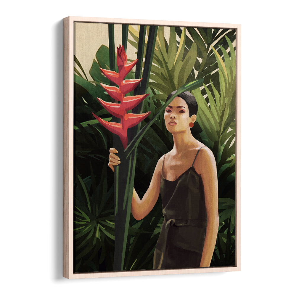 WOMAN IN TROPICAL FOREST, SURREAL ART PRINTS